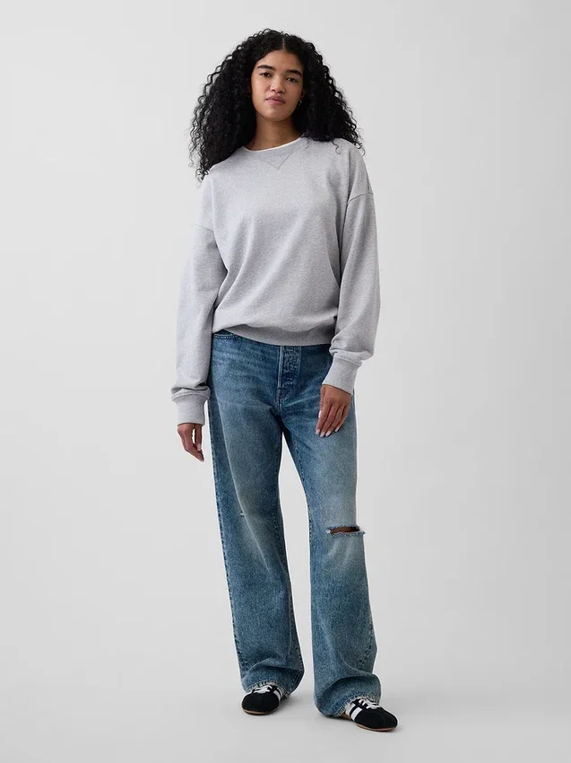 Bluza oversize dla dorosłych z grubej dzianiny frotte