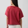 Bluza oversize z frotte Vintagesoft z dekoltem w serek
