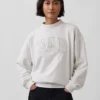 Bluza oversize z frotte Vintagesoft z golfem i logo