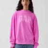 Bluza oversize z frotte Vintagesoft z golfem i logo