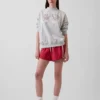 Bluza oversize z frotte Vintagesoft z golfem i logo