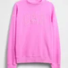 Bluza oversize z frotte Vintagesoft z golfem i logo