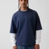 Bluza oversize z grubej dzianiny frotte