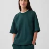 Bluza oversize z grubej dzianiny frotte