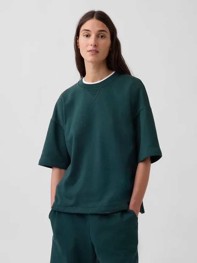 Bluza oversize z grubej dzianiny frotte
