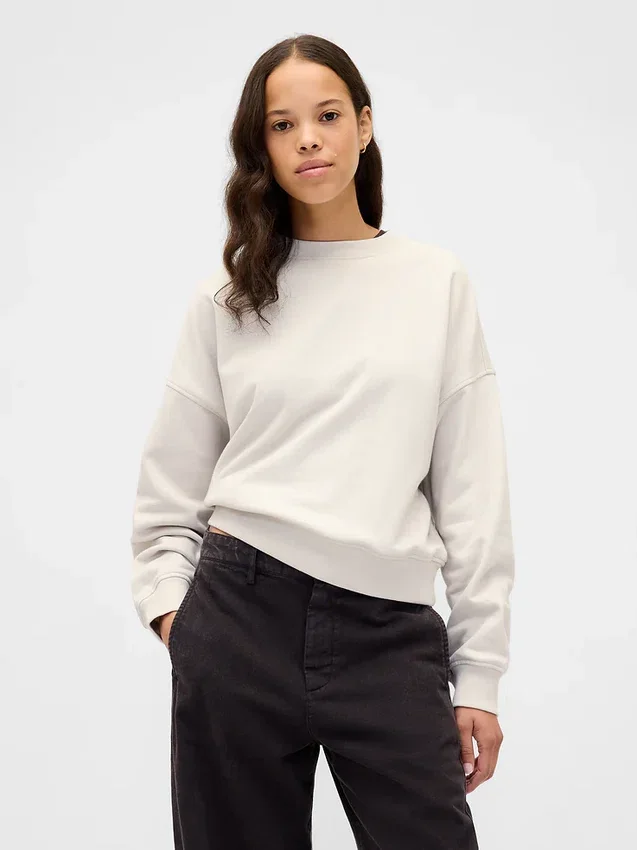 Bluza oversize z grubej dzianiny frotte
