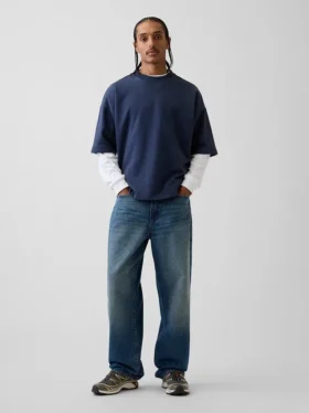 Bluza oversize z grubej dzianiny frotte