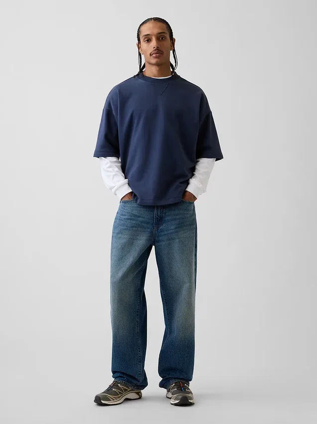 Bluza oversize z grubej dzianiny frotte
