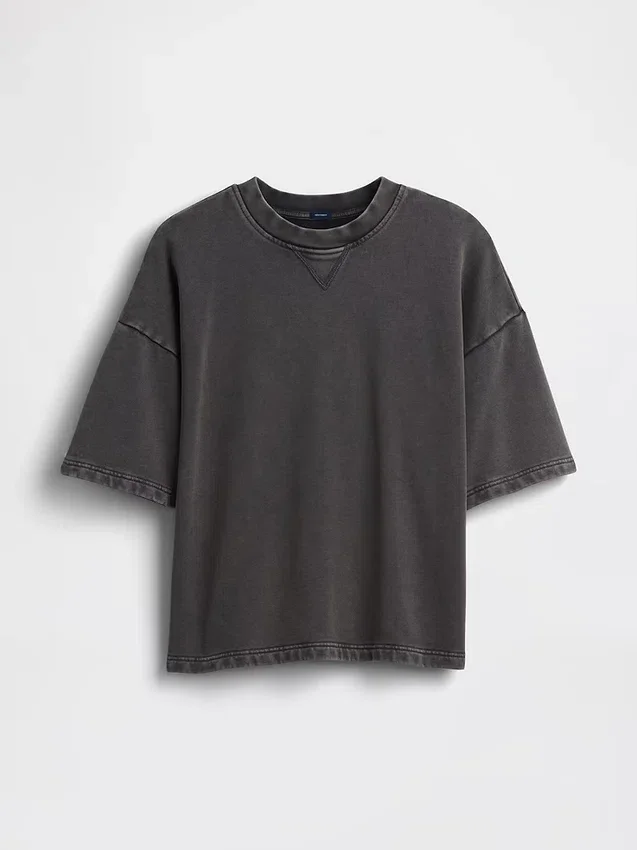 Bluza oversize z grubej dzianiny frotte