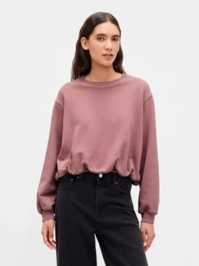 Bluza oversize z grubej dzianiny frotte typu „bubble”
