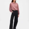 Bluza oversize z grubej dzianiny frotte typu „bubble”