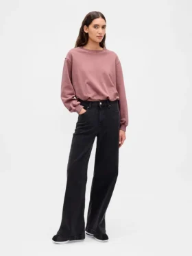 Bluza oversize z grubej dzianiny frotte typu „bubble”
