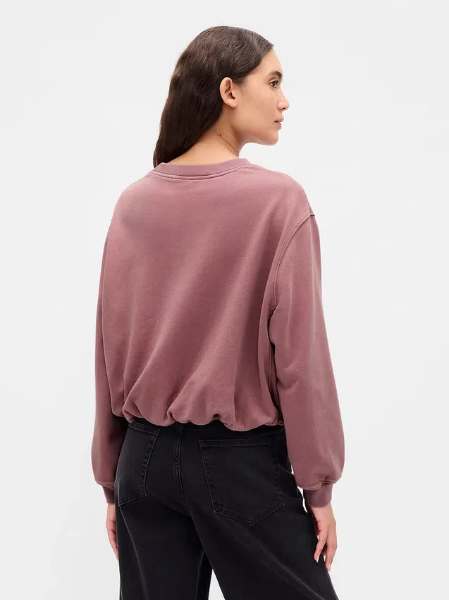 Bluza oversize z grubej dzianiny frotte typu „bubble”