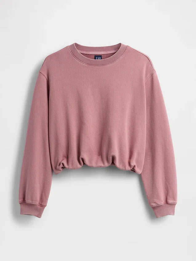 Bluza oversize z grubej dzianiny frotte typu „bubble”
