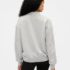 Bluza oversize z grubej dzianiny frotte z logo i stójką