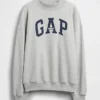 Bluza oversize z grubej dzianiny frotte z logo i stójką
