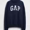 Bluza oversize z grubej dzianiny frotte z logo i stójką