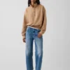 Bluza oversize z półzamkiem i klockowym dekoltem Vintagesoft