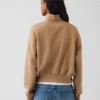 Bluza oversize z półzamkiem i klockowym dekoltem Vintagesoft