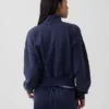 Bluza oversize z półzamkiem i klockowym dekoltem Vintagesoft
