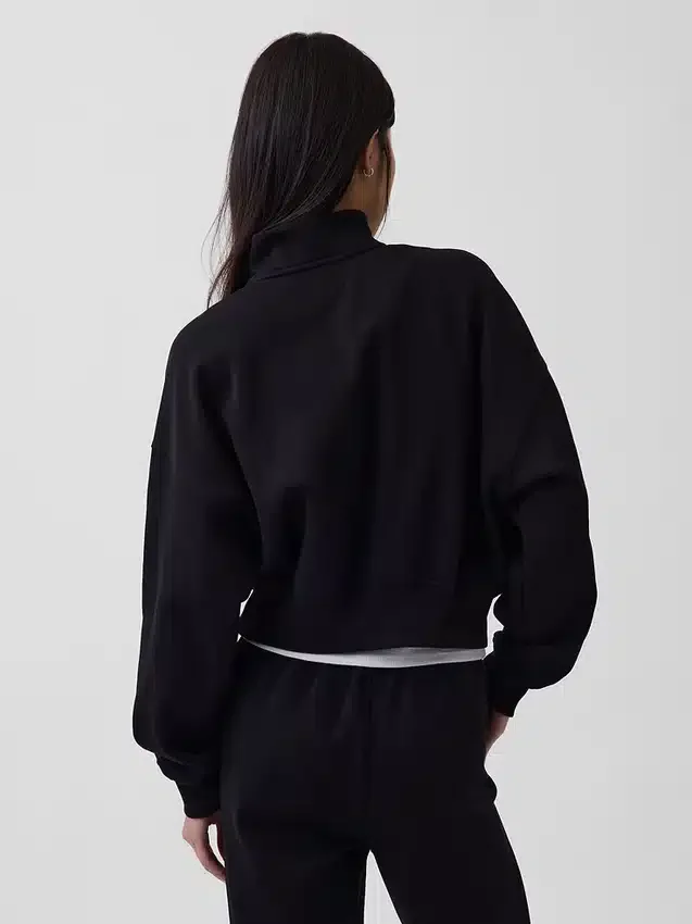 Bluza oversize z półzamkiem i klockowym dekoltem Vintagesoft