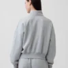 Bluza oversize z półzamkiem i klockowym dekoltem Vintagesoft