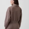 Bluza oversize z półzamkiem i klockowym dekoltem Vintagesoft