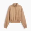 Bluza oversize z półzamkiem i klockowym dekoltem Vintagesoft