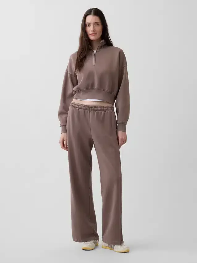 Bluza oversize z półzamkiem i klockowym dekoltem Vintagesoft