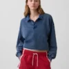Bluza polo oversize z miękkiej frotte Vintagesoft