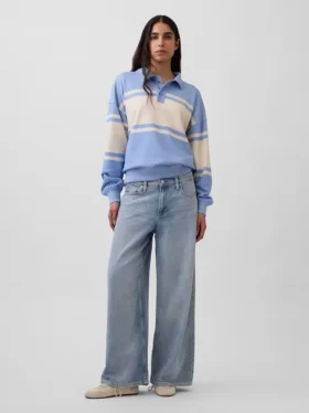 Bluza polo oversize z miękkiej frotte Vintagesoft