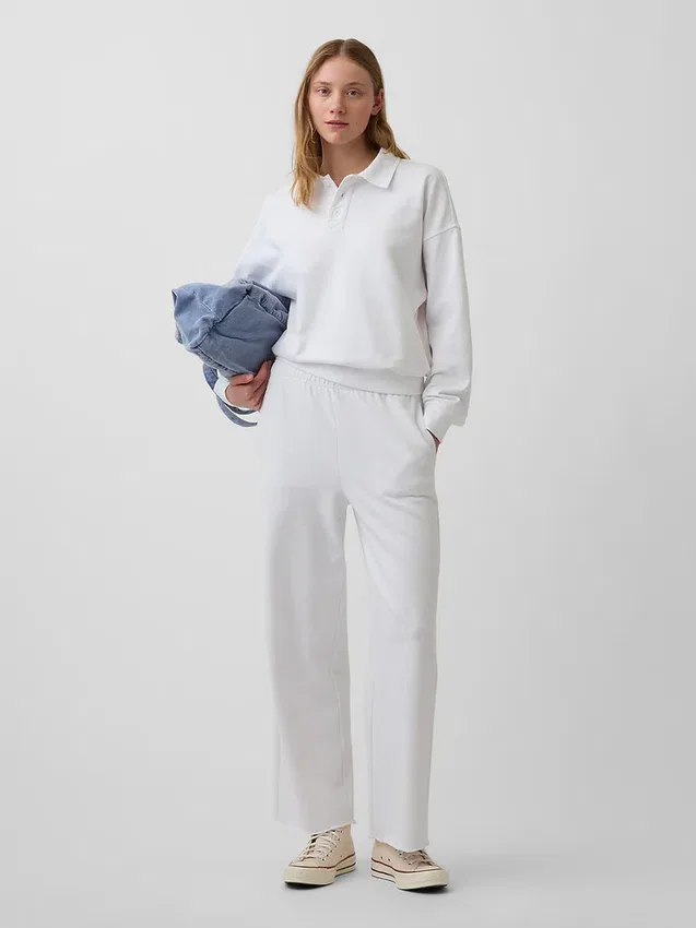 Bluza polo oversize z miękkiej frotte Vintagesoft