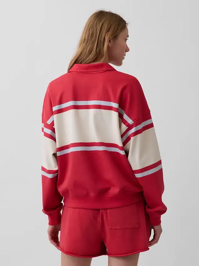 Bluza polo oversize z miękkiej frotte Vintagesoft