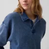 Bluza polo oversize z miękkiej frotte Vintagesoft