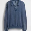 Bluza polo oversize z miękkiej frotte Vintagesoft