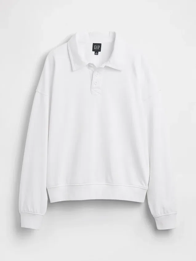 Bluza polo oversize z miękkiej frotte Vintagesoft