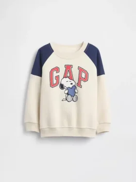 Bluza raglanowa z logo Snoopy dla Niemowląt i Maluchów