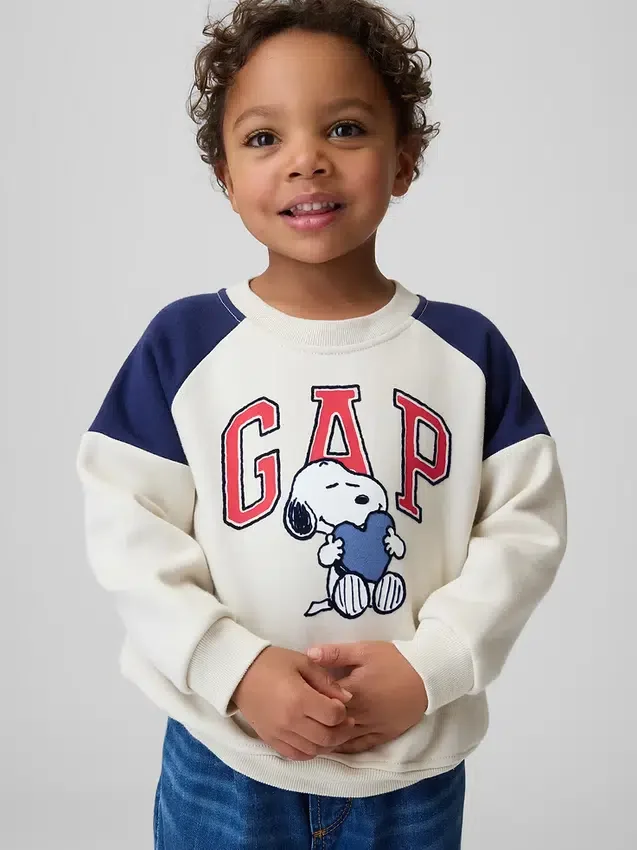 Bluza raglanowa z logo Snoopy dla Niemowląt i Maluchów