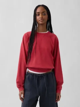 Bluza raglanowa z miękkiej dzianiny frotte Vintagesoft