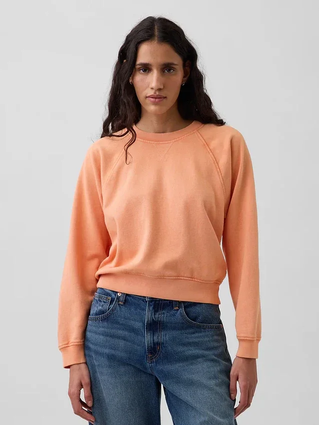 Bluza raglanowa z miękkiej dzianiny frotte Vintagesoft