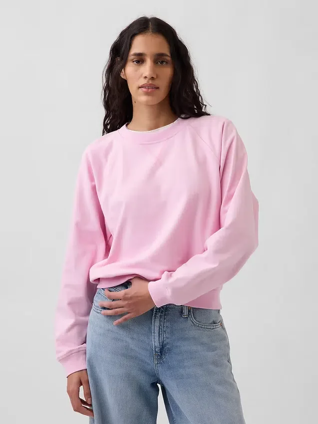 Bluza raglanowa z miękkiej dzianiny frotte Vintagesoft