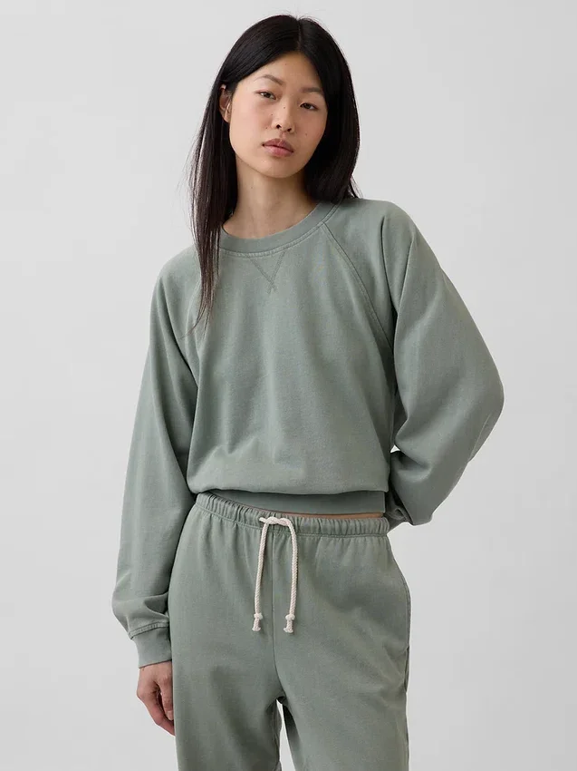 Bluza raglanowa z miękkiej dzianiny frotte Vintagesoft