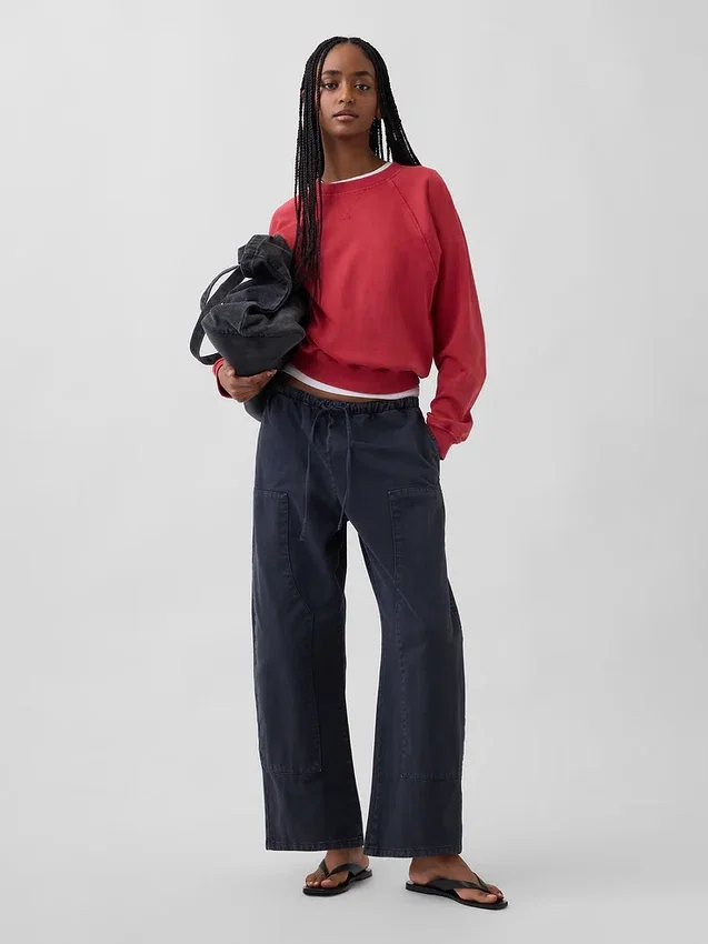 Bluza raglanowa z miękkiej dzianiny frotte Vintagesoft