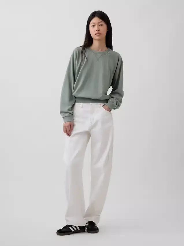Bluza raglanowa z miękkiej dzianiny frotte Vintagesoft