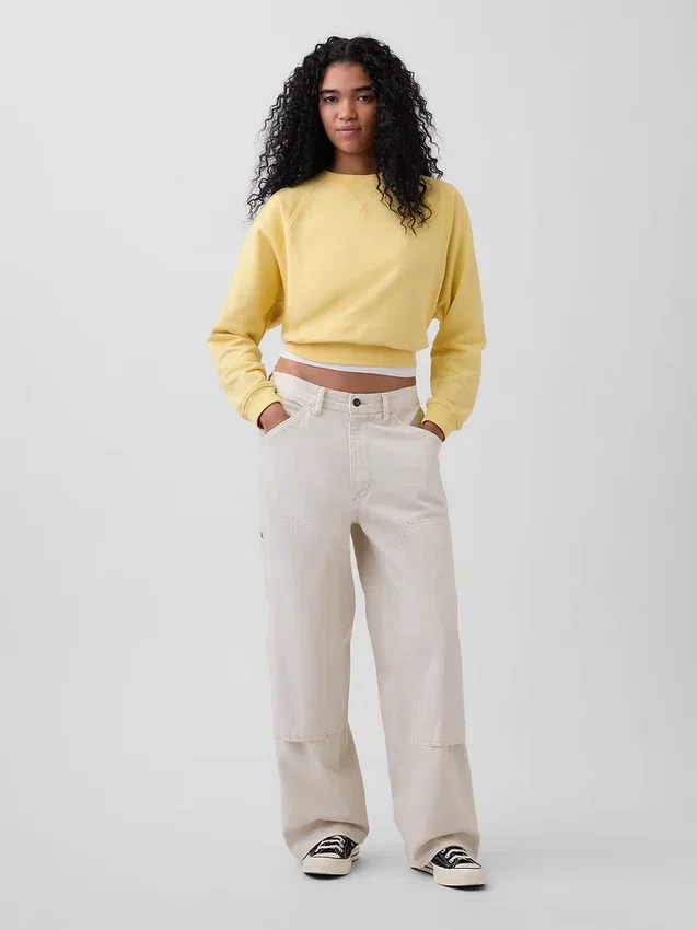 Bluza raglanowa z miękkiej dzianiny frotte Vintagesoft