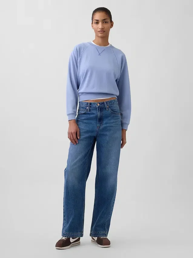 Bluza raglanowa z miękkiej dzianiny frotte Vintagesoft