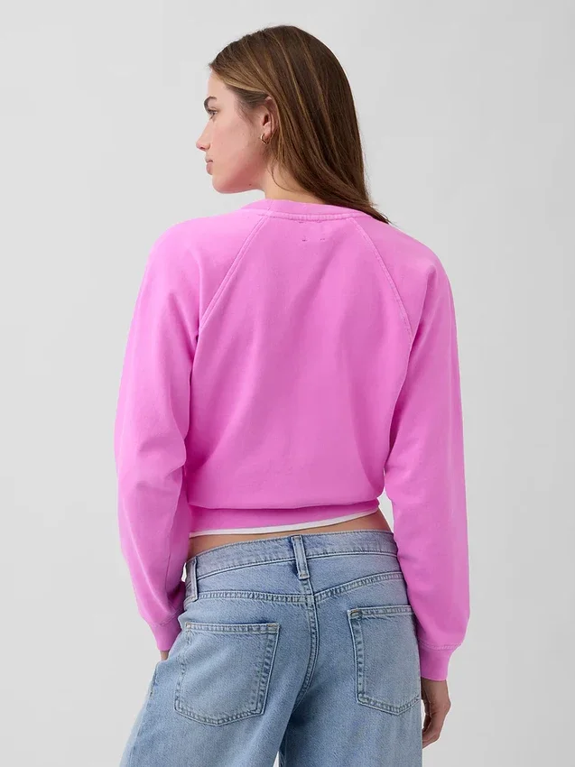 Bluza raglanowa z miękkiej dzianiny frotte Vintagesoft