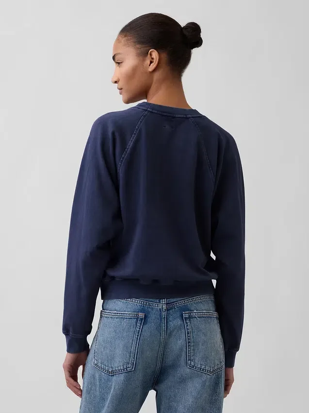 Bluza raglanowa z miękkiej dzianiny frotte Vintagesoft