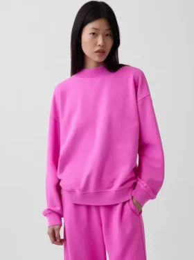 Bluza typu tunika z wysokim kołnierzem Vintagesoft w stylu oversize