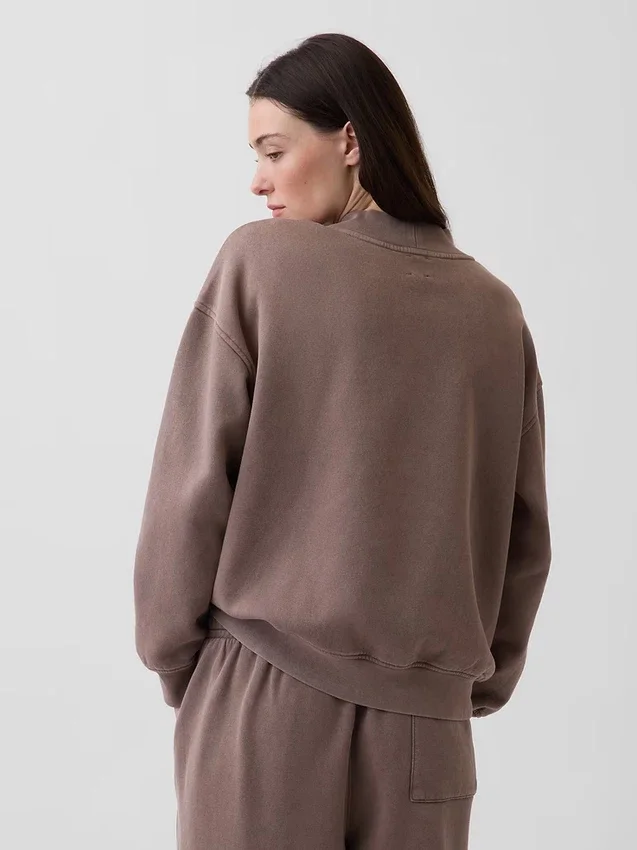 Bluza typu tunika z wysokim kołnierzem Vintagesoft w stylu oversize